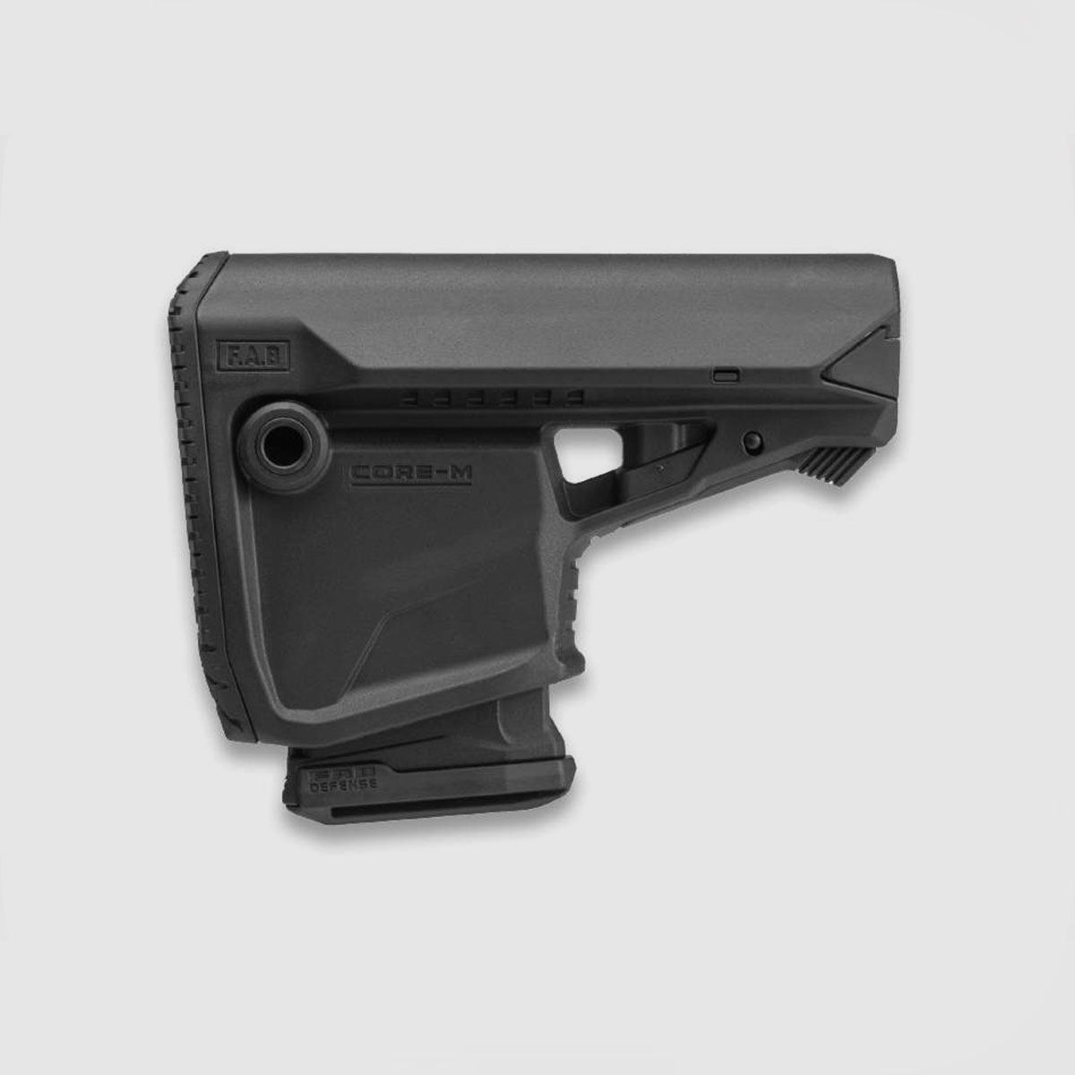 FAB DEFENSE – KOLLAPSABLES SCHAFT FÜR M4/AR15 SCHWARZ MIT MAGAZINHALTER (GL-MAG B)