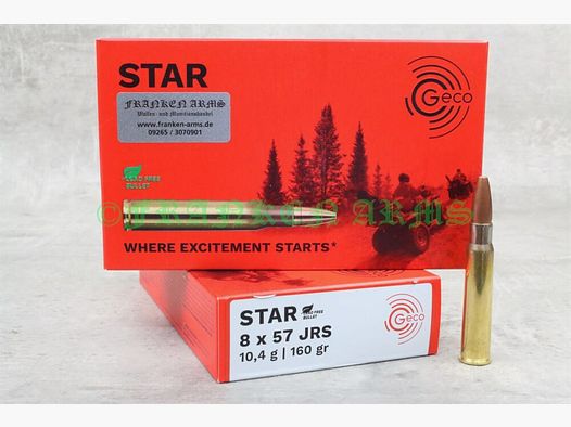 GECO Star 8x57IRS 160gr. 10.4g 20 pieces quantity discounts