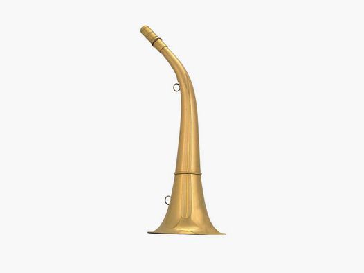 Corne ronde Compiègne 40 cm laiton poli - Corne