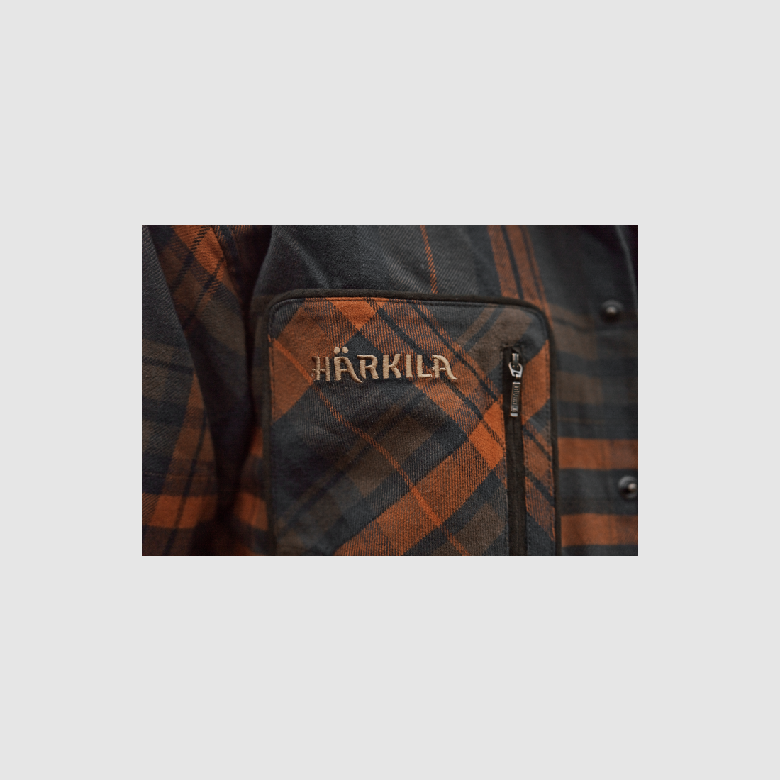 Camisa de hombre cálida de franela Härkila Pajala – Bombay Brown (100560065), imagen 5 de 6