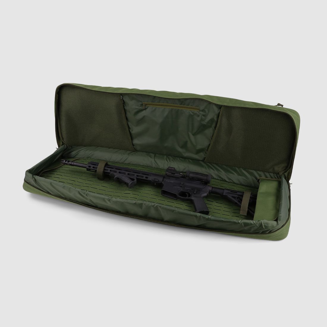 Winter Guncases Waffentasche Tactical 110 cm – Laser-Cut MOLLE, Rucksacktragesystem, 1000D Nylon (Forest)