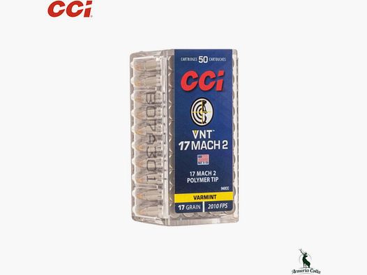 Cci Munizioni Poly Tip V-Max Varmint cal. .17 Mach2 17 gr. art. 750134