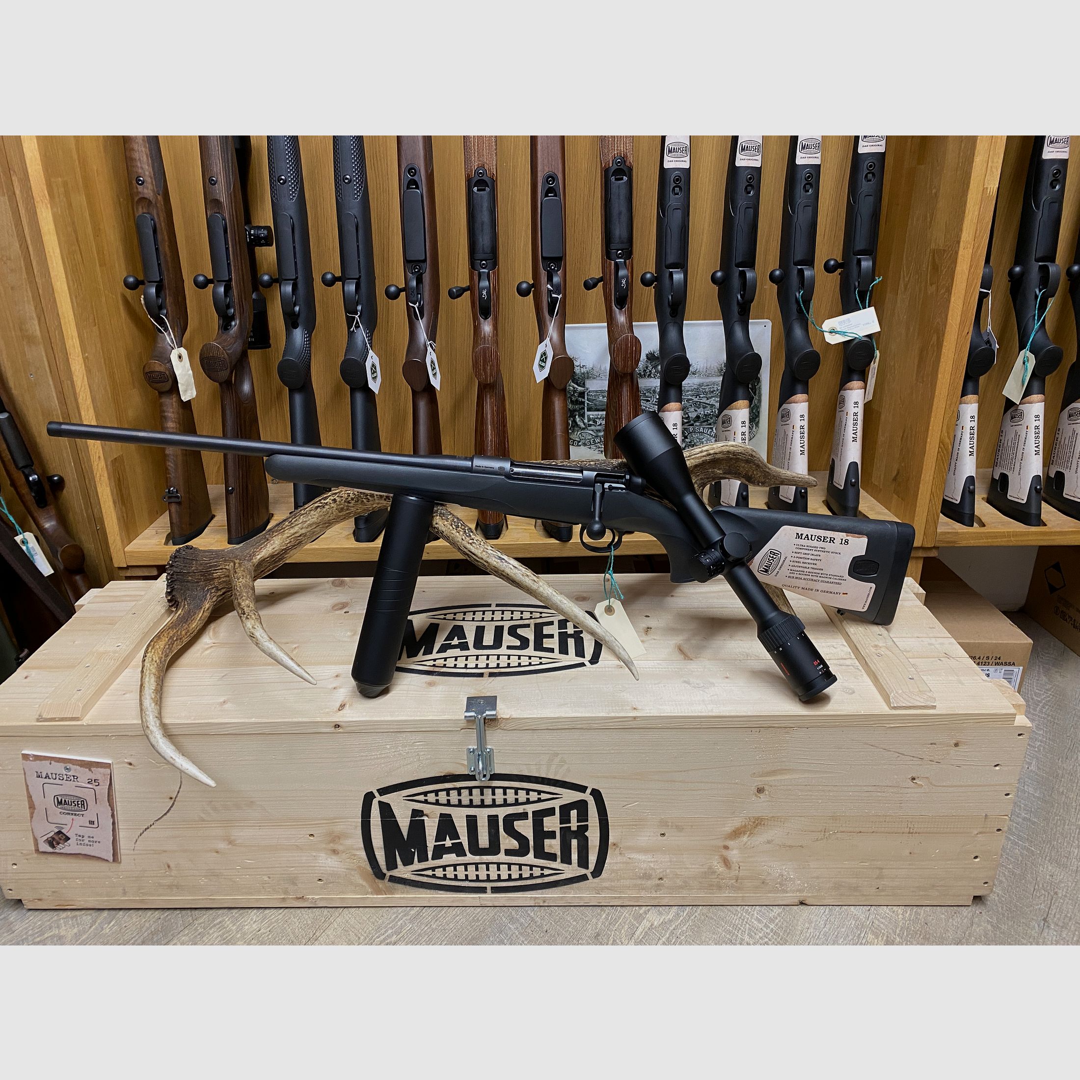 Mauser M18 left, with Minox RS-4 3-12x56, without rail