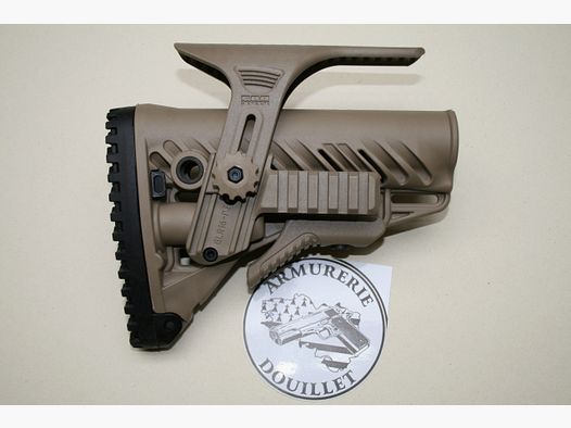 Crosse Fab Defense pour AR15 avec busc réglable Sable