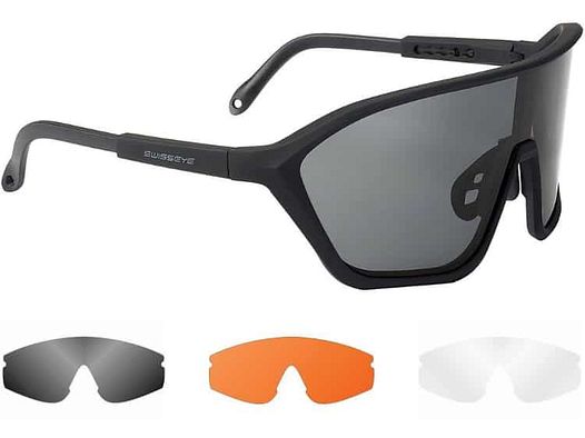 SwissEye DEVIL Airsoft Schutzbrille incl. 3 Gläser (schwarz)