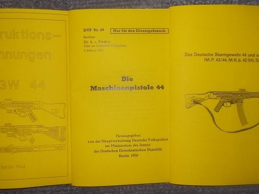deutsches STGW44 (MP44) Technische Zeichnungen & Beschreibung & Dienstvorschrift VP