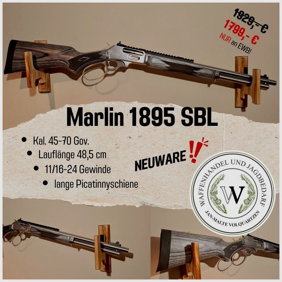 Marlin 1895 SBL 45/70Gov.