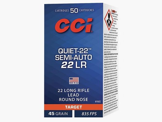 CCI Quiet Semi Auto .22 lfB - 2,9g/45grs - 50 Patronen