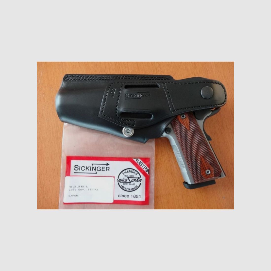 Sickinger Sickinger Holster EXPERT zwart voor SL-pistool Colt Gov.1911 A1