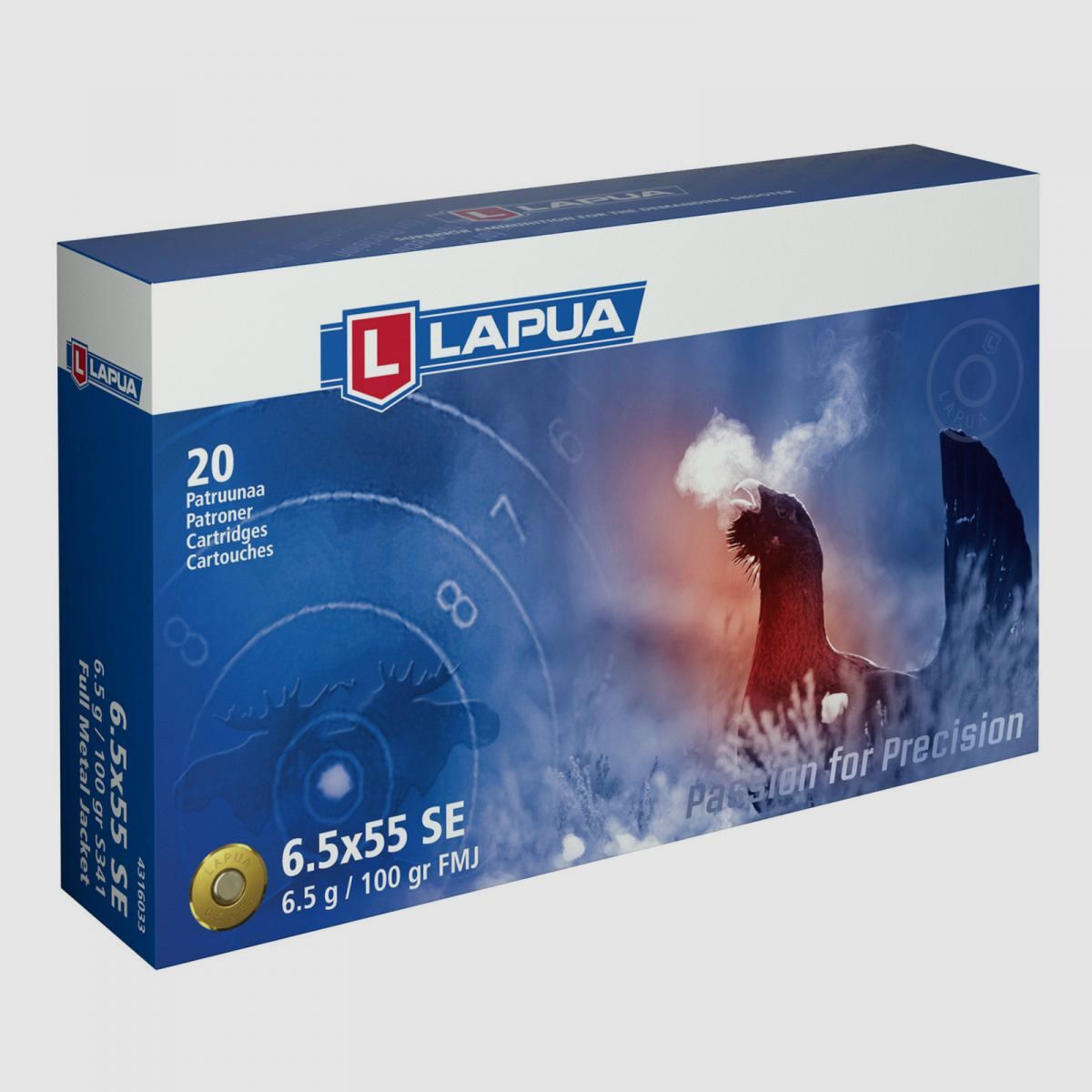 Lapua 6,5x55 SE 100GR FMJ 20 Patronen