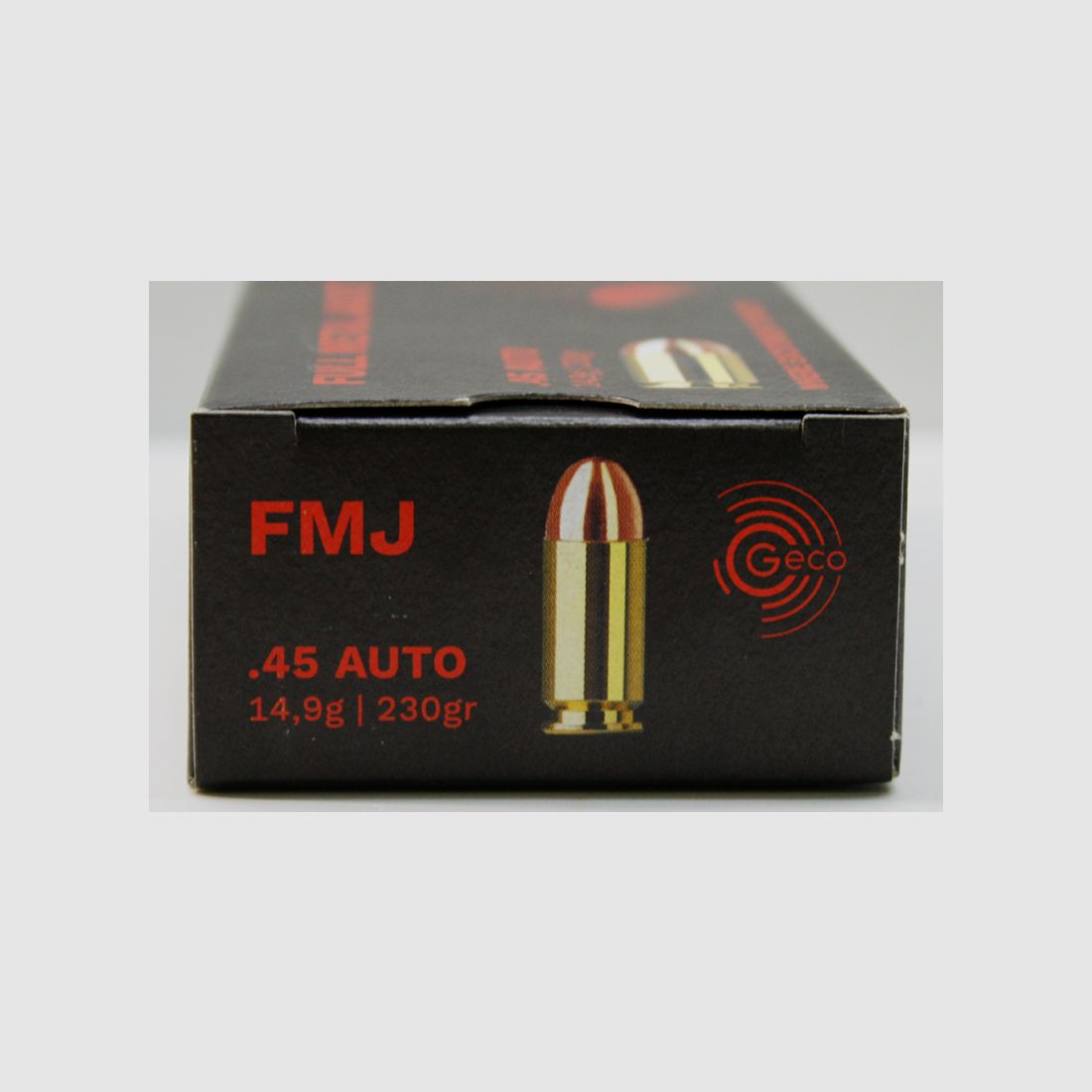 50 Schuss GECO .45 AUTO ACP FMJ Full Metal Jacket Vollmantel Munition 14.9g 230gr 50 Patronen Sport