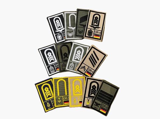 Insigne de rang BW international imprimé Marine Velcro pour KBS SK or jaune