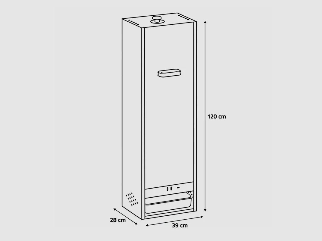Peetz 77001 Smoker aluminized steel 120 cm, image 2 of 8