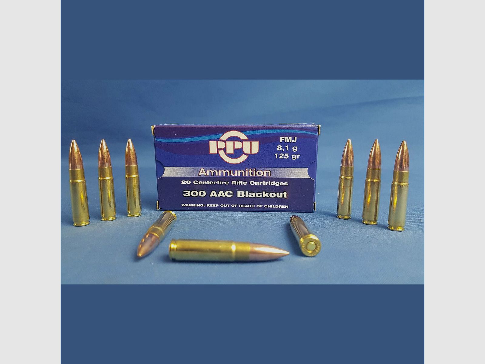 PPU 300 AAC Blackout FMJ 125grs 8,1g