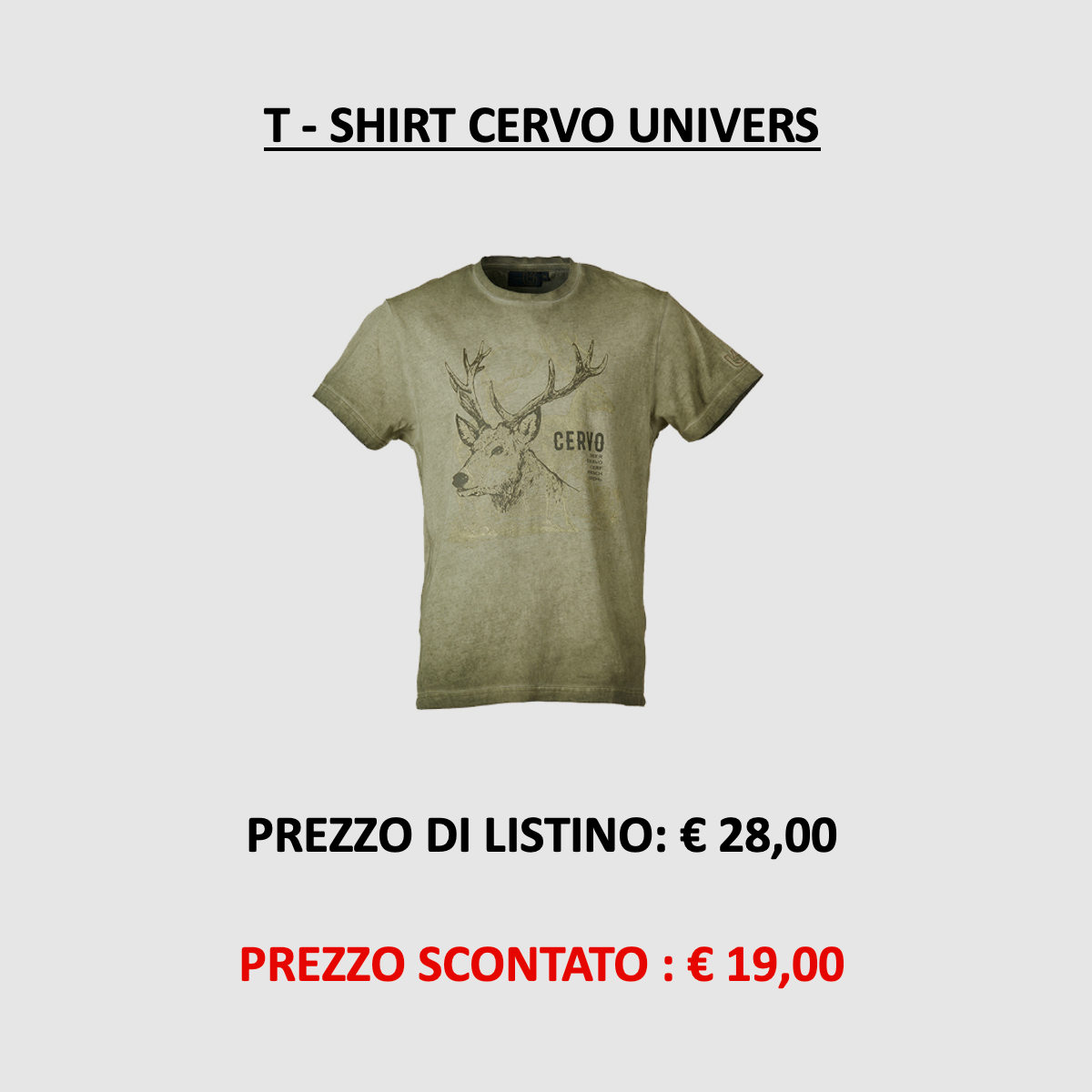 UNIVERS – T-SHIRT CERVO 94198, afbeelding 1 van 4