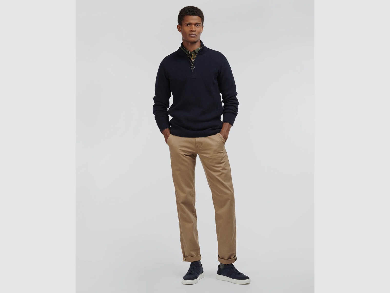 BARBOUR Holden Half Zip Sweater Navy