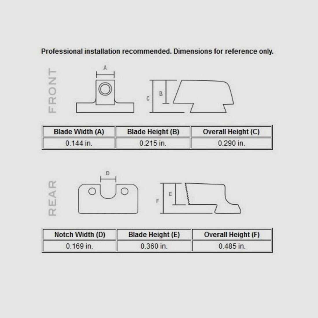 Trijicon N-Visier HD gelb 1911 m/Novak Cut