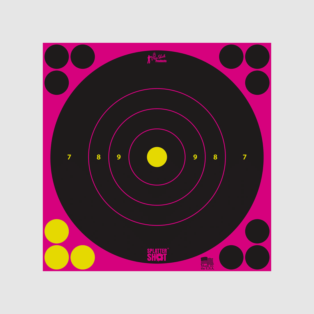 6 Scheiben Bullseye Pink 20cm
