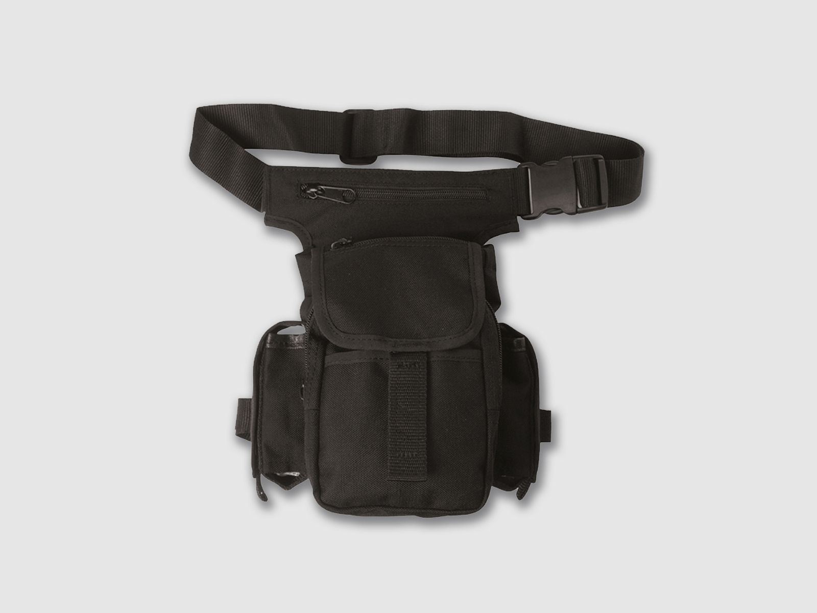 MILTEC Borsa Tattica Nera 100% Poliestere 20,5x12x7,5cm.