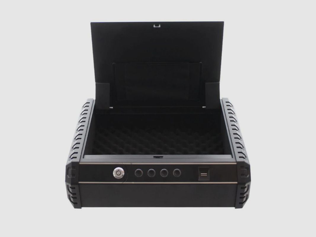 Rottner Cassaforte per Pistole Gunmaster XL con Serratura a Impronta Digitale Nera, immagine 2 di 18