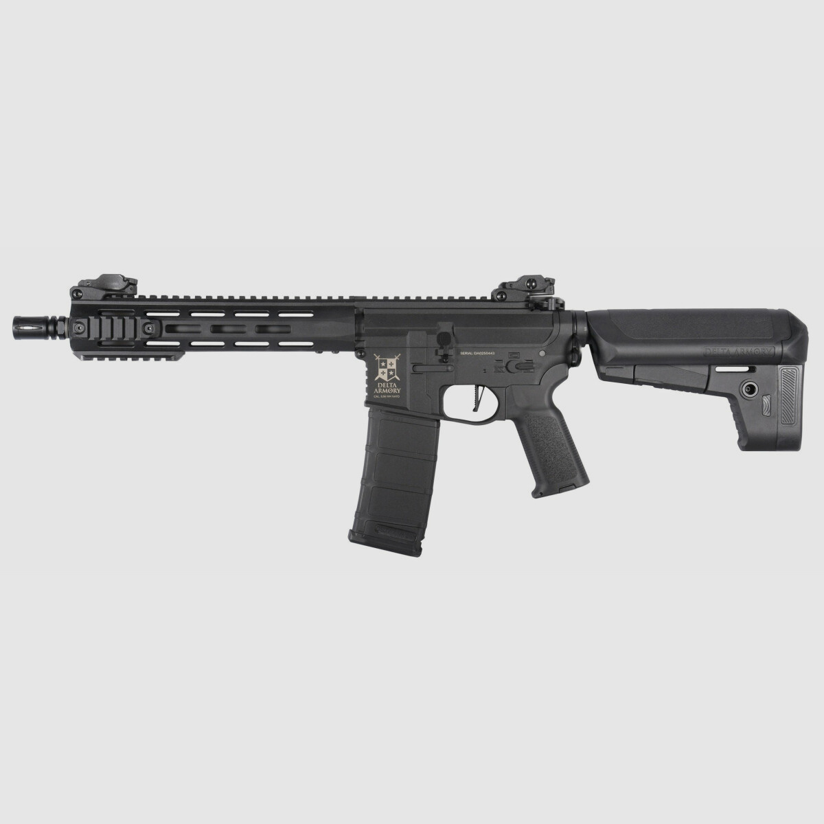 M4 AR15 M-LOK 10 pollici CHARLIE Nero S-AEG Fucile Airsoft Libero da 18 anni | Delta Armory