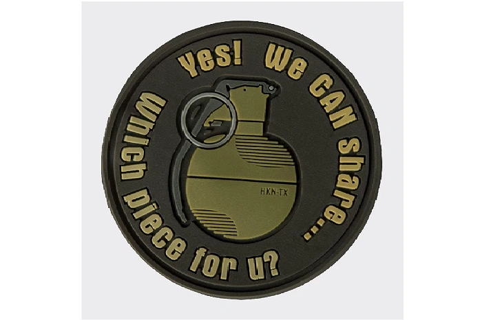 Helikon Grenade Emblem “WE CAN SHARE” PVC Brown