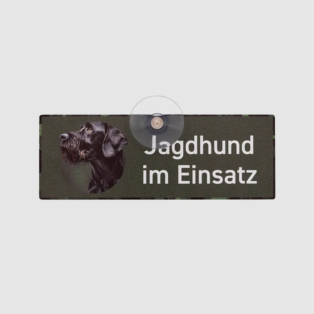 Wilde Hilde Autoschild Jagdhund im Einsatz Drahthaar