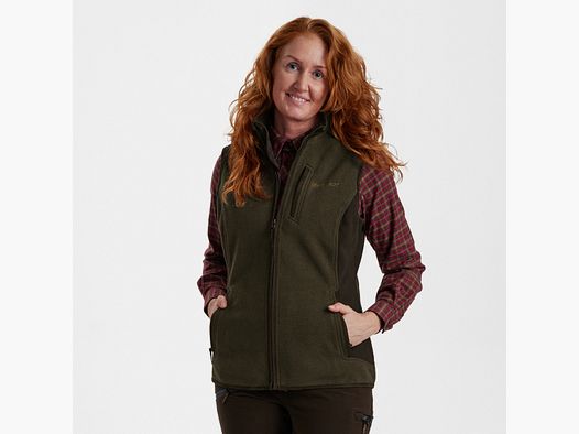 Lady Pam Bonded Fleeceweste - Graphite Green Melange – Kleidergröße Damen: 38