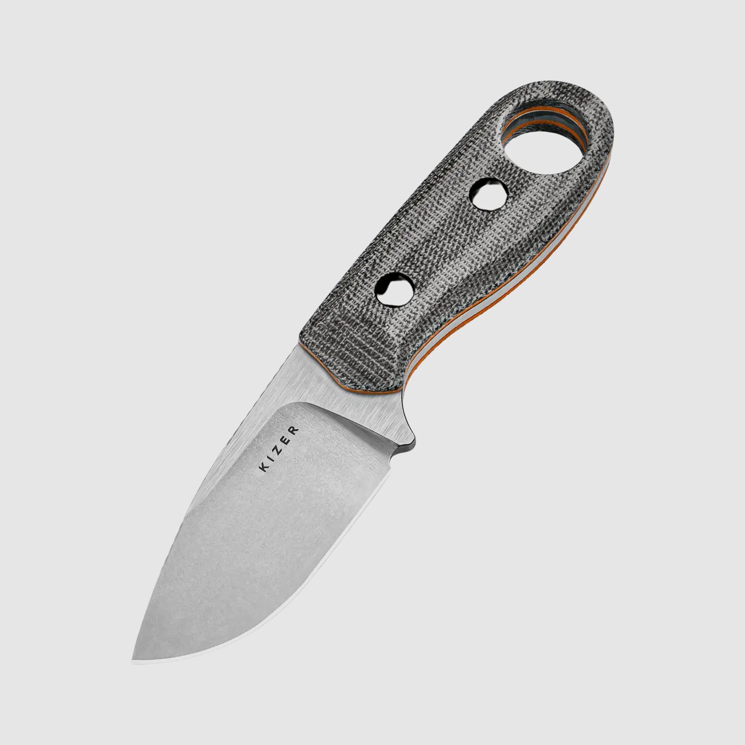 Kizer Beaver Nitro-V Black Micarta & Orange G10