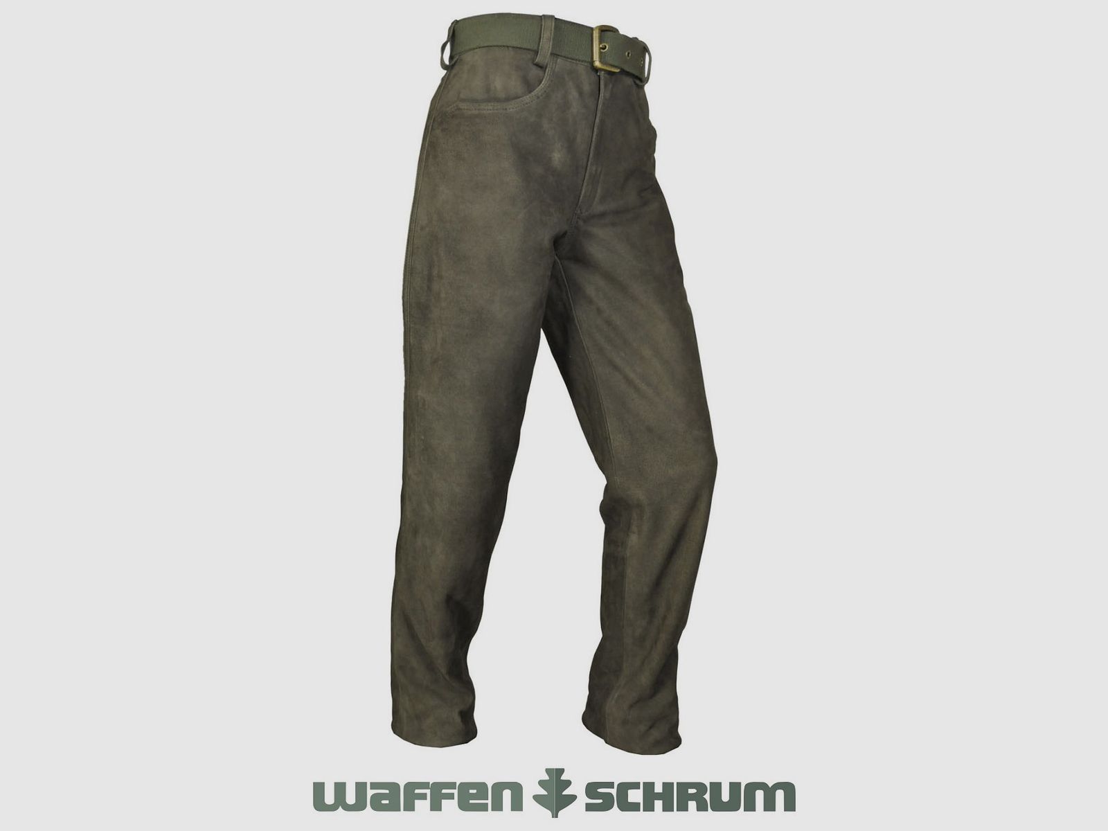 Hubertus Lederhose Schmalreh Ciemnooliwkowy
