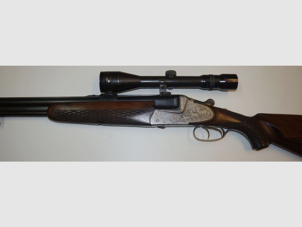 Sodia Ferlach double-barreled rifle, Sodia Ferlach DBR, caliber 12-70 / 9.3x74R, with Kahles HELIA-Super 3-9 x 32