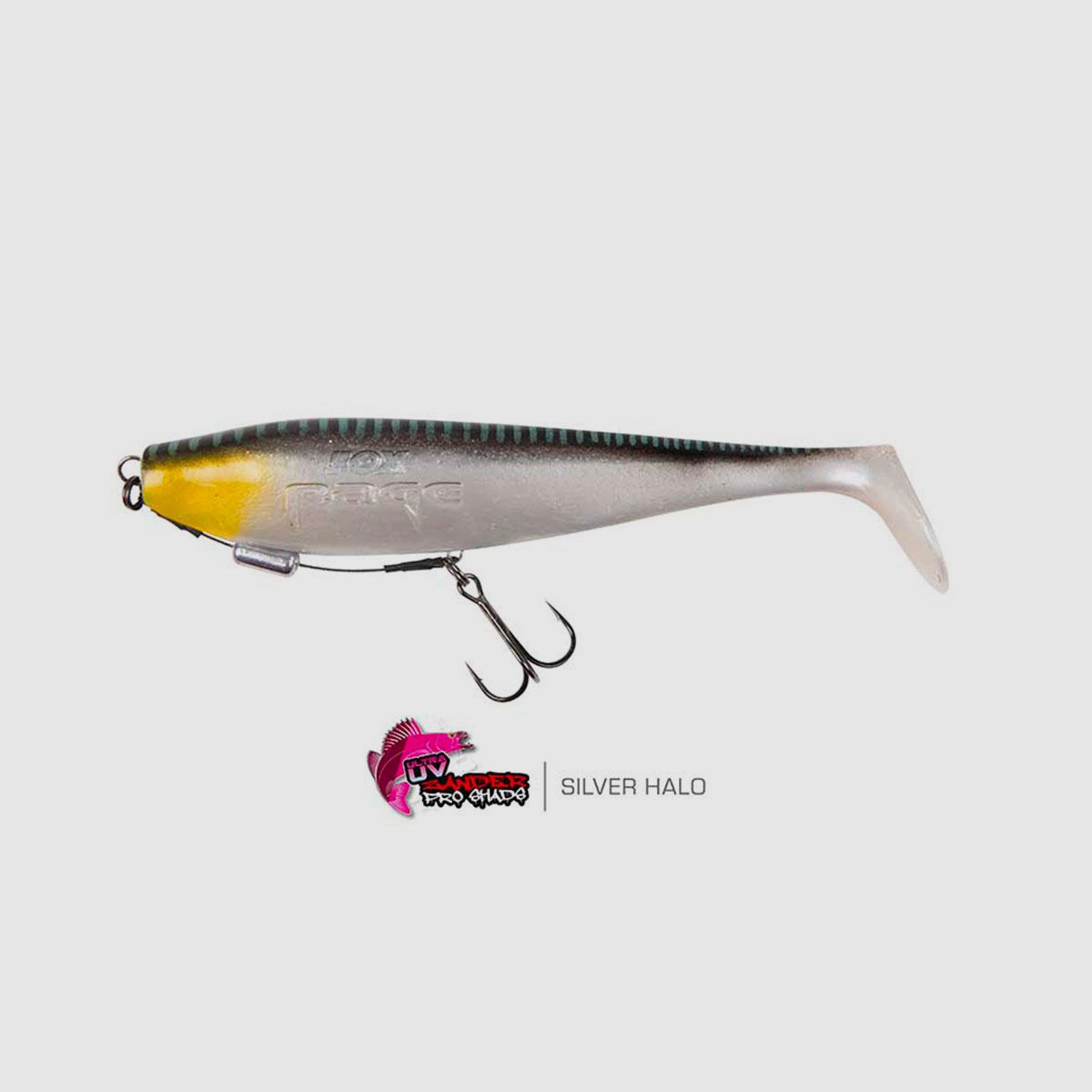 FOX RAGE – ULTRA UV ZANDER PRO SHADS | LOADED SOFTBAITS | 16cm 6.3″ 39g | Silver Halo, image 1 of 3
