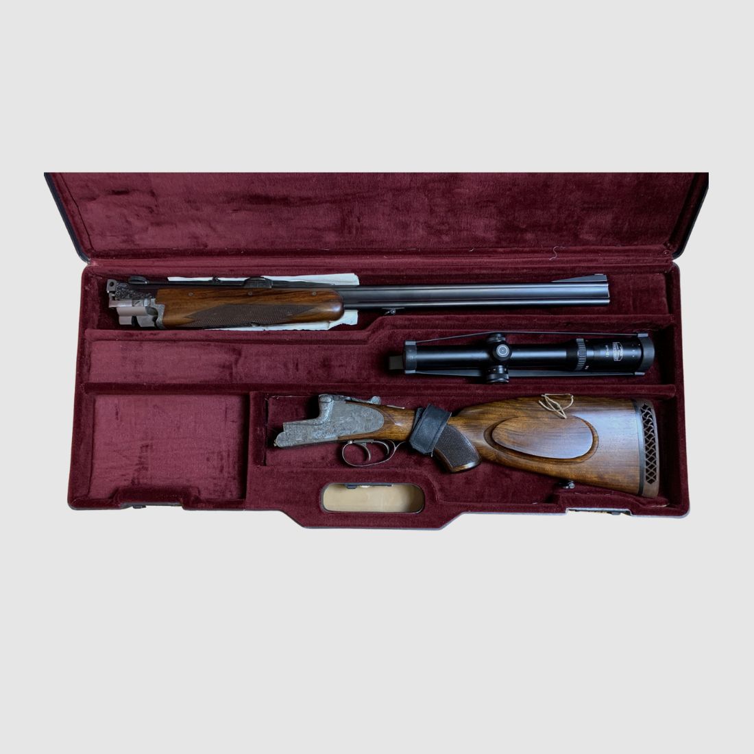 Double rifle Merkel 8x75RS with 2x Schmidt & Bender scopes