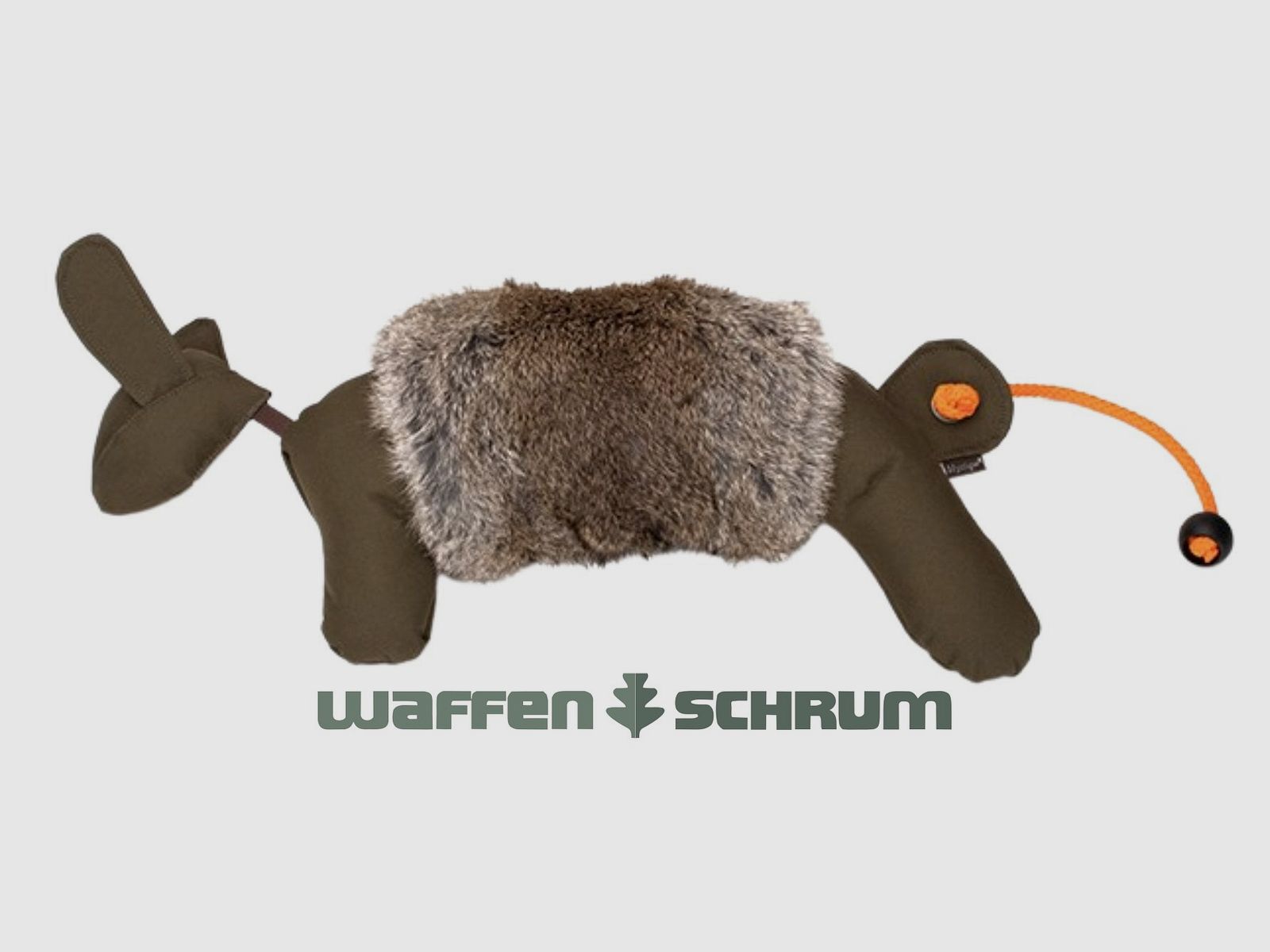 Mystique Rabbit Dog Dummy mit Fell Cover olive klein