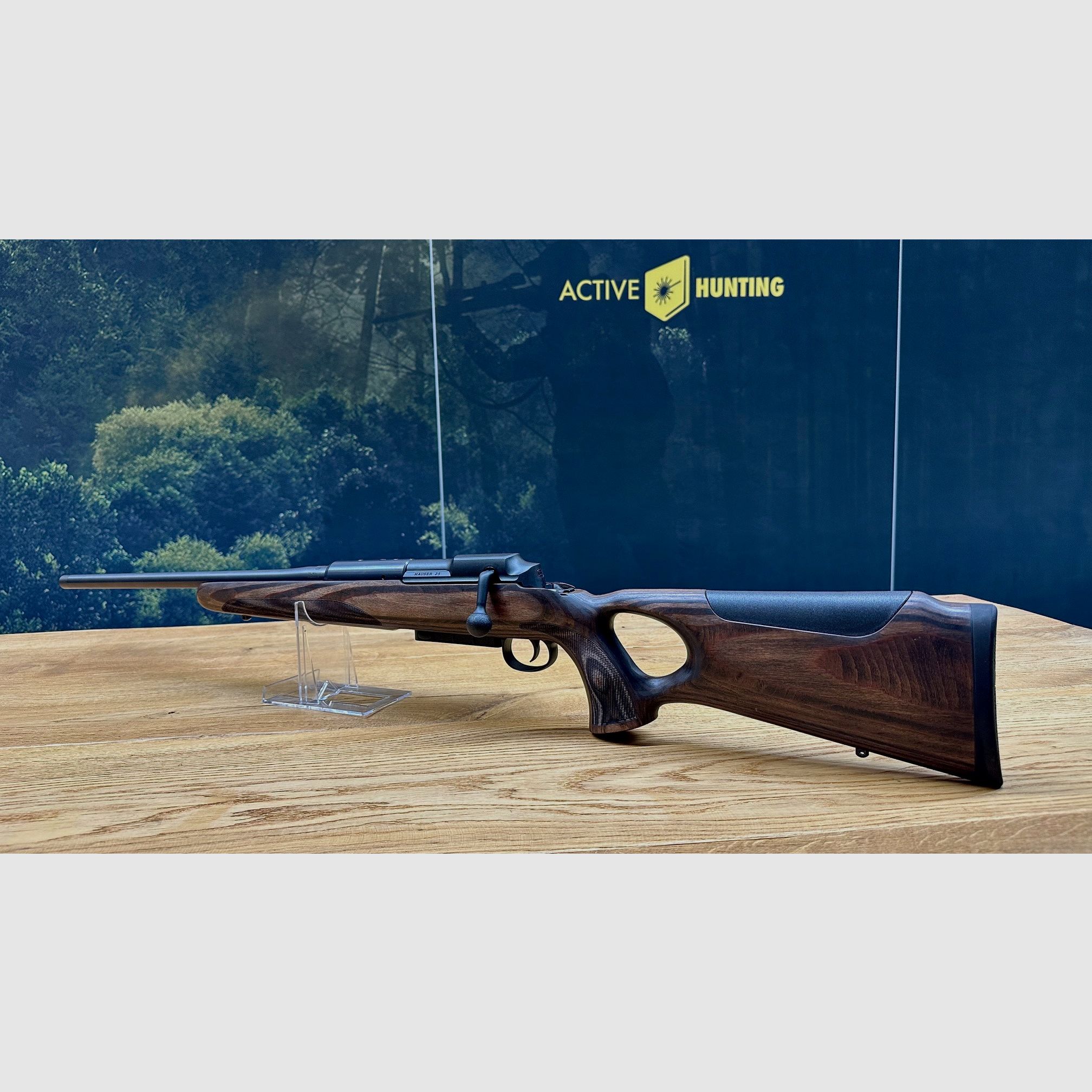 Mauser 25 Max Gauche / crosse en bois stratifié / dos de crosse réglable / .308 Win / LL 51 cm / M15x1