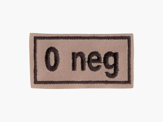 Unbekannt Abzeichen Bloodpatch 0 neg khaki