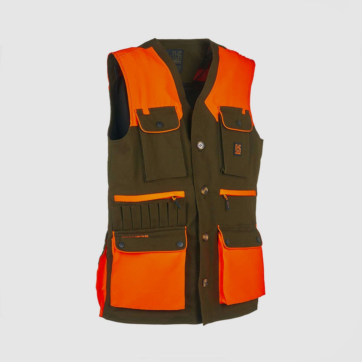 VEST – UNIVERSEEL – JACHT CANVAS PATROONHOUDE Green Orange, afbeelding 4 van 4