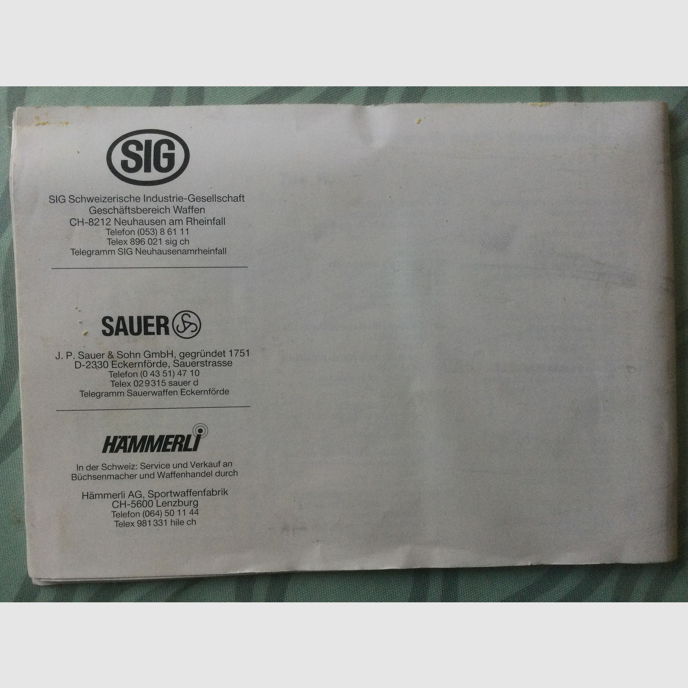 Sauer 200 Manual