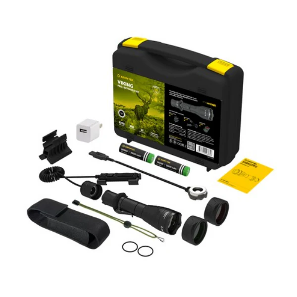 LAMPA ARMYTEK Viking Pro Magnet USB Extended Set – 2050 Lumen Caldo, immagine 1 di 20