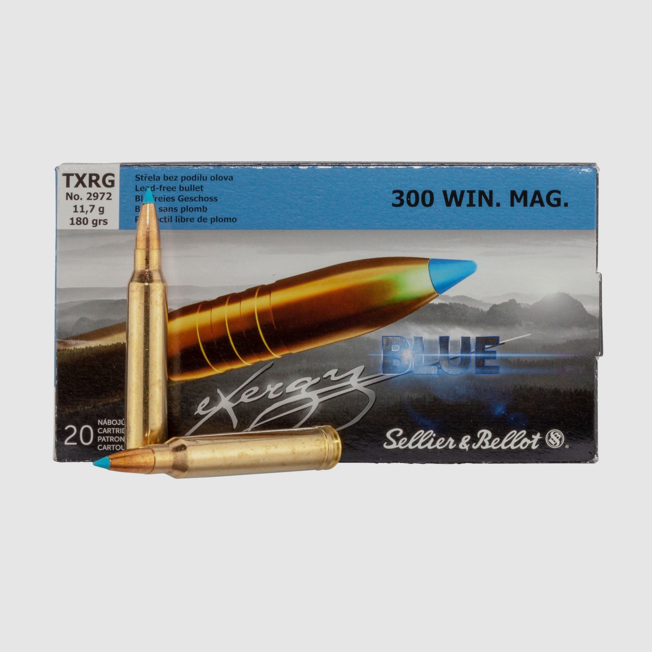 Sellier & Bellot 192352 .300 Win. Mag. TXRG blu 11,7g/180grs. 20 pezzi
