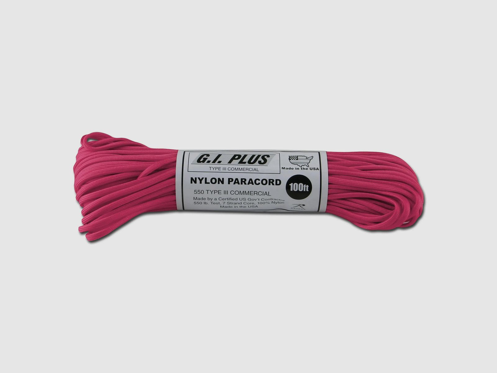 Rothco Rothco Fallschirmleine Nylon Type III 550 LB neon pink