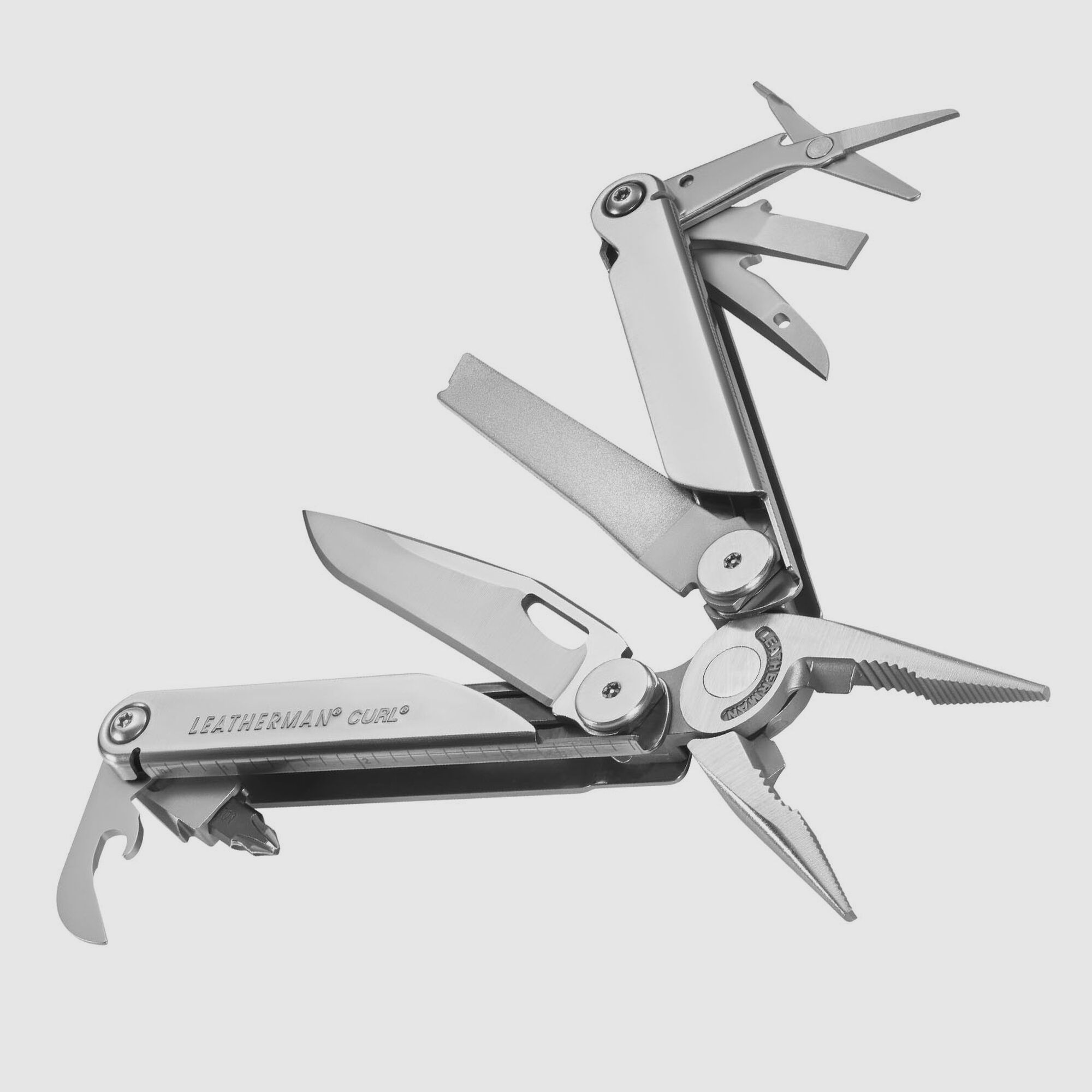 Leatherman CURL in acciaio inossidabile, custodia in nylon, nera, M