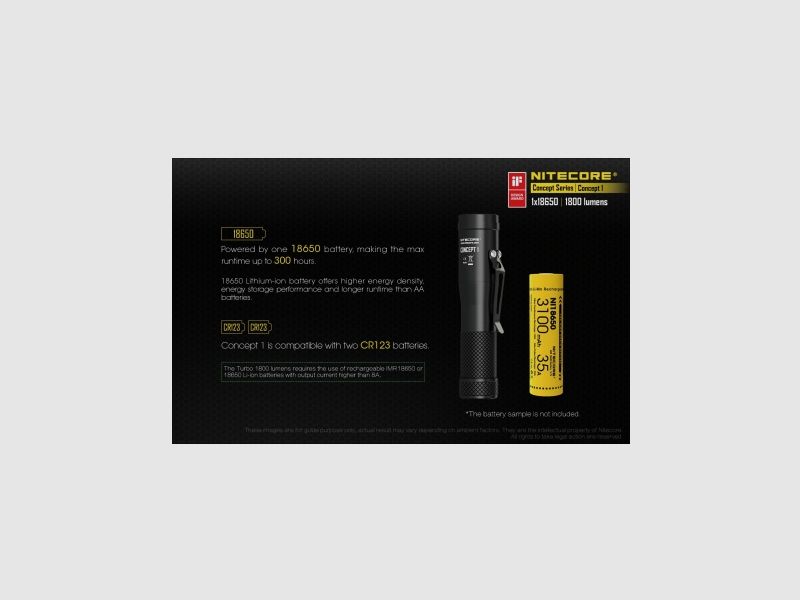 Nitecore Concept 1 LED-Taschenlampe 1800 Lumen, Bild 11 von 16