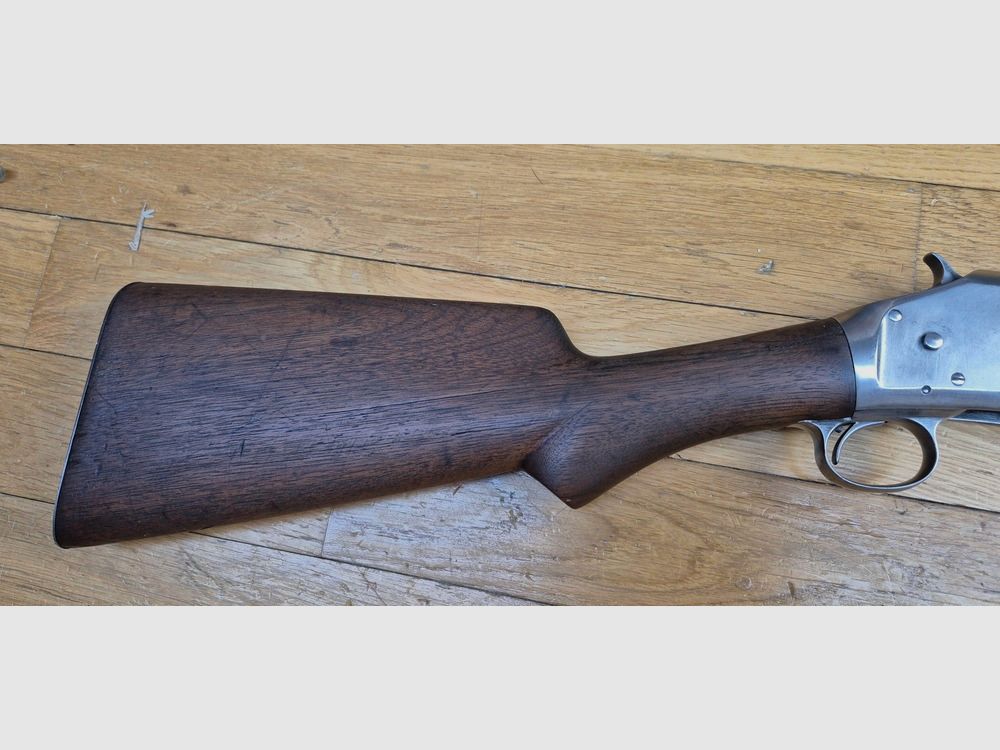 Ikonische Pumpflinte Winchester Modell 1897 – Take Down Modell mit 28 Zoll (71cm) Lauf – Waffe von 1914! – Kal. 16/70 – 5+1 – Kat. D! – Waffe in ausgezeichnetem Zustand – TBE++, Bild 27 von 32