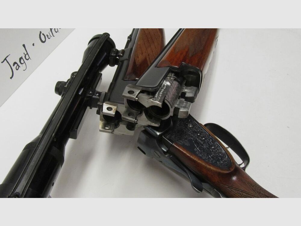 BBF side lock combination rifle Brünner BRNO SUPER, 7x65R & 12/70, ZFR S&B 12/70;7x65R