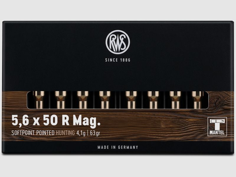 5.6x50R Mag. RWS Softpoint Pointed 4.1g. / 63grs.