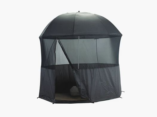 Behr Schirmzelt - 2,5m Durchmesser - 360° Fliegengitter - Dunkelgrün