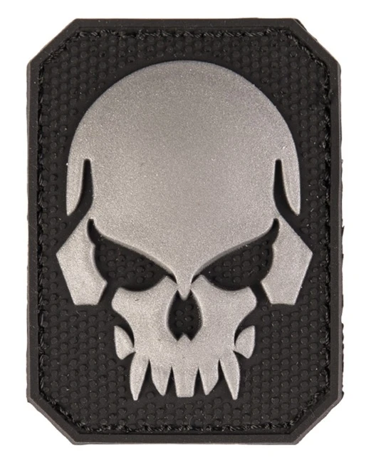 Écusson emblème skull Mil-Tec, tête de mort noire