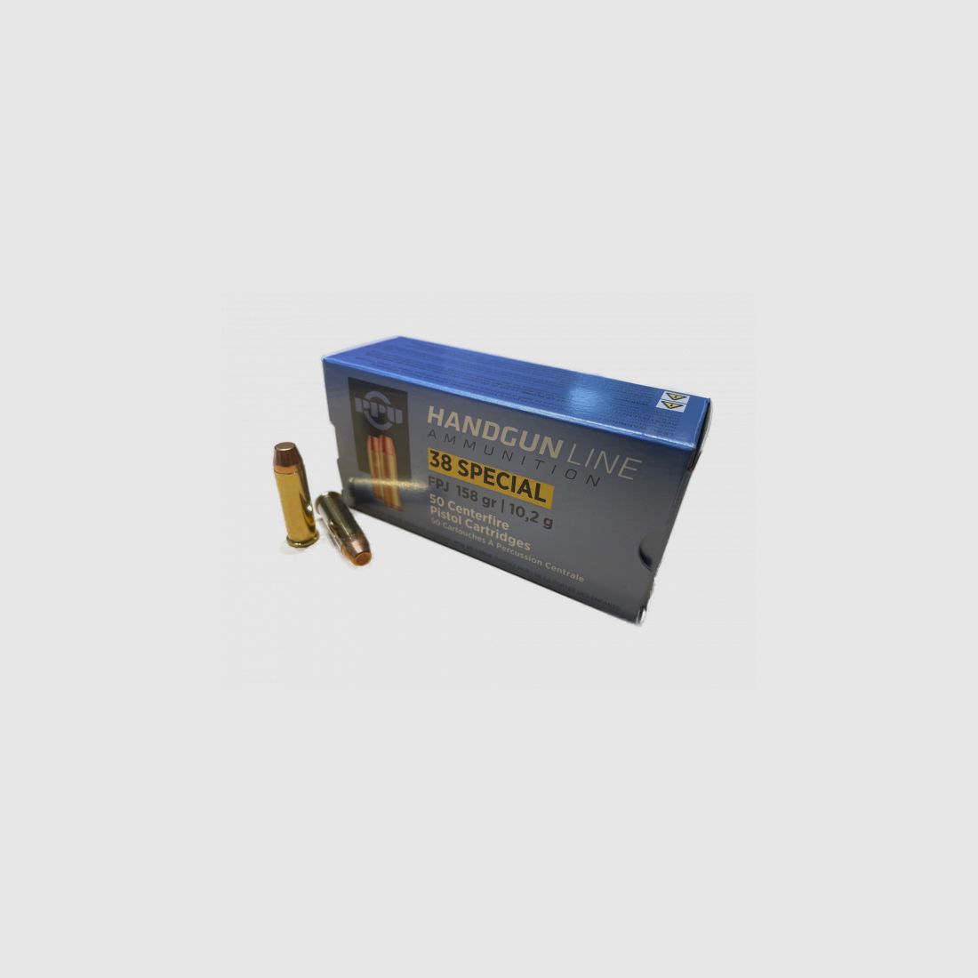 PPU .38SPECIAL FPJ - VOLLMANTELFLACHKOPF - 158GRS / 10,2 G - 50 SCHUSS