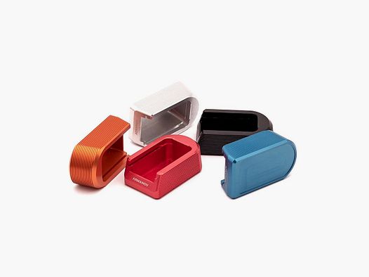 Armanov MPCZ1 base de cargador +2 rnd MaXXXgrip para Shadow 2, SP-01, CZ 75, Color: Naranja